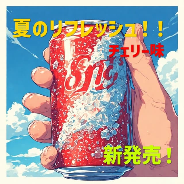 炭酸飲料の宣伝用ディスプレイ広告のサンプル画像｜ディスプレイ広告デザイナー作成例